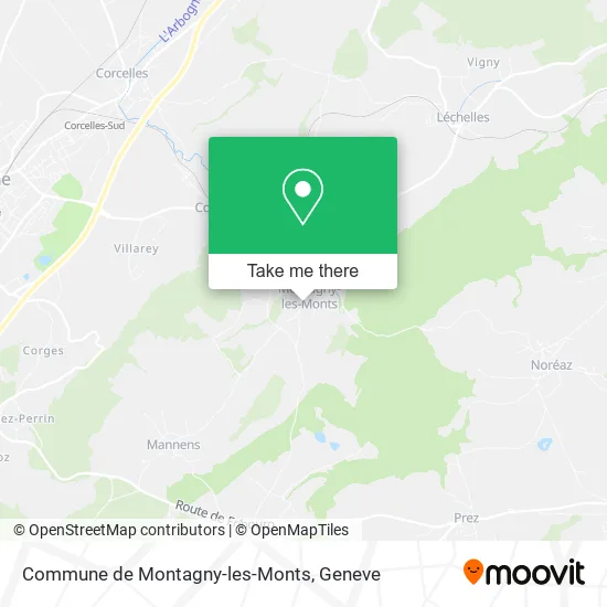 Commune de Montagny-les-Monts map