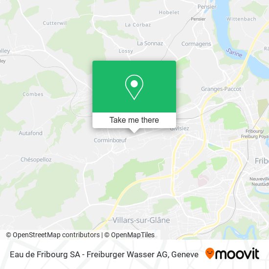 Eau de Fribourg SA - Freiburger Wasser AG map