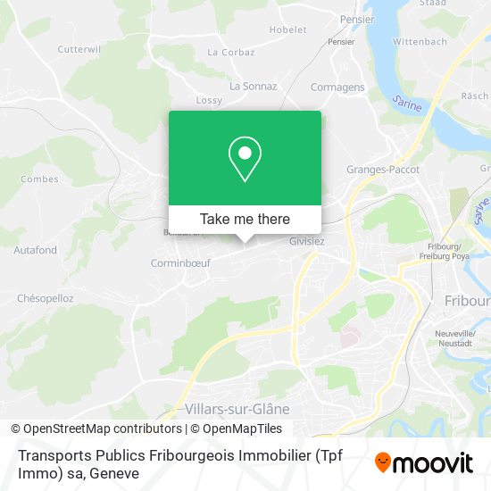 Transports Publics Fribourgeois Immobilier (Tpf Immo) sa map