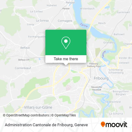 Administration Cantonale de Fribourg map