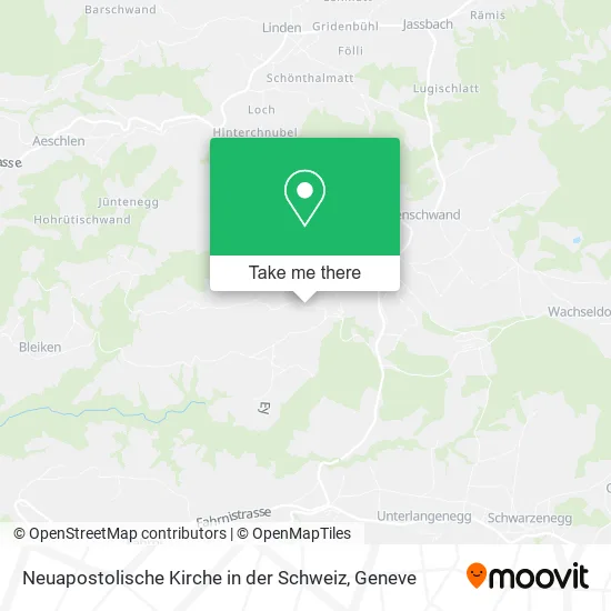 Neuapostolische Kirche in der Schweiz map