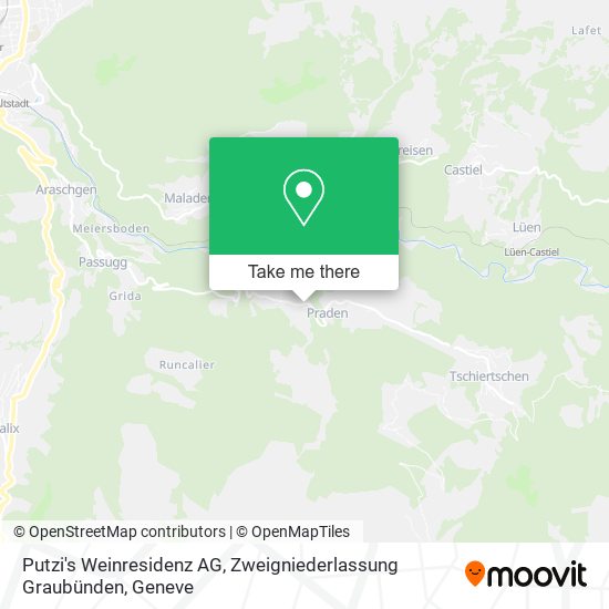 Putzi's Weinresidenz AG, Zweigniederlassung Graubünden map