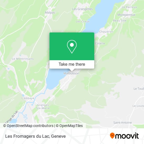 Les Fromagers du Lac map