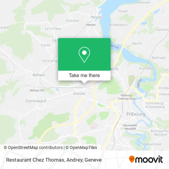 Restaurant Chez Thomas, Andrey map