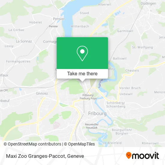 Maxi Zoo Granges-Paccot map