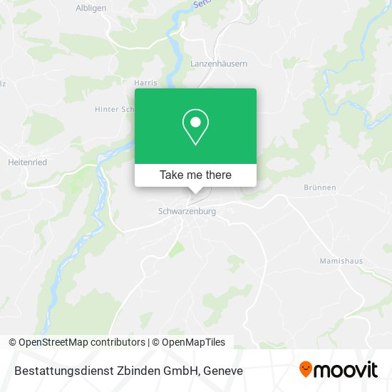 Bestattungsdienst Zbinden GmbH map