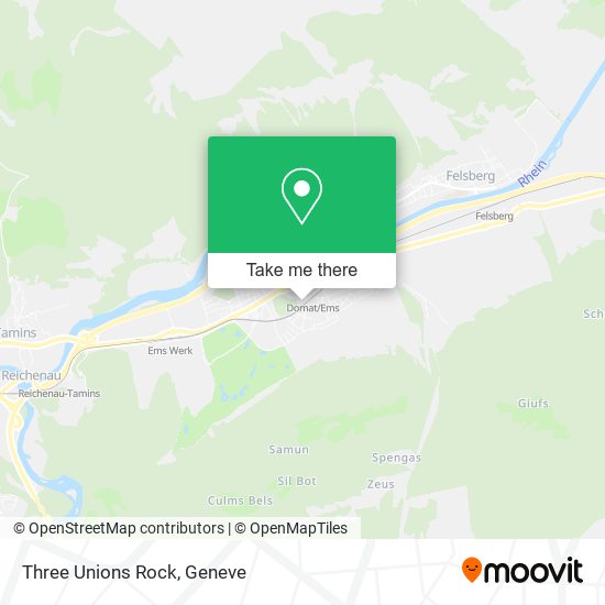 Three Unions Rock map