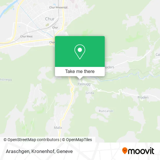 Araschgen, Kronenhof map