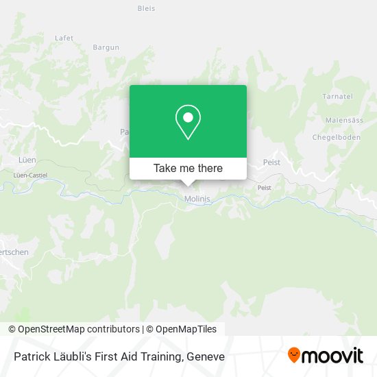 Patrick Läubli's First Aid Training map