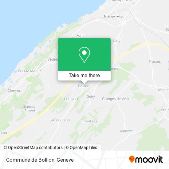 Commune de Bollion map