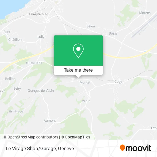 Le Virage Shop/Garage map