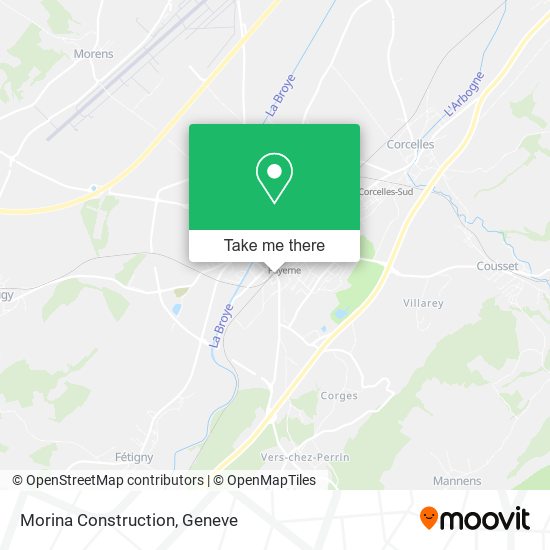 Morina Construction map