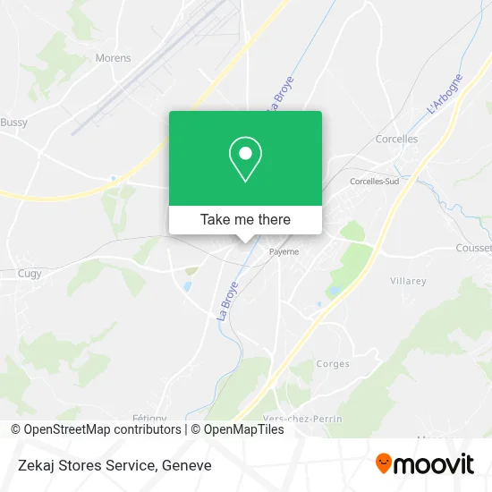 Zekaj Stores Service map