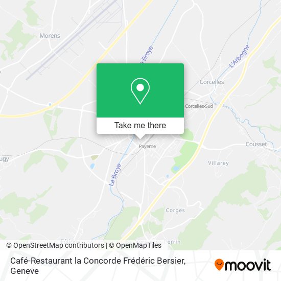 Café-Restaurant la Concorde Frédéric Bersier map