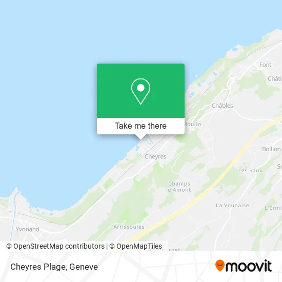 Cheyres Plage map