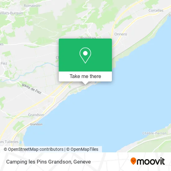 Camping les Pins Grandson map