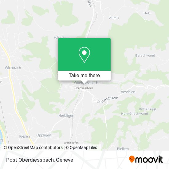 Post Oberdiessbach map