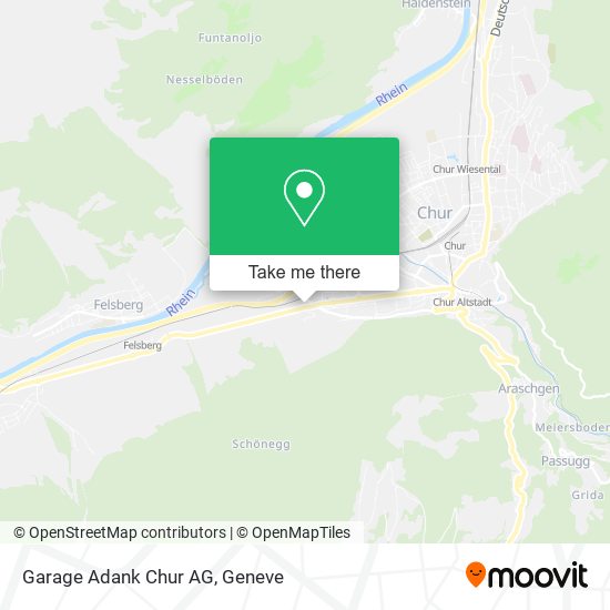 Garage Adank Chur AG map