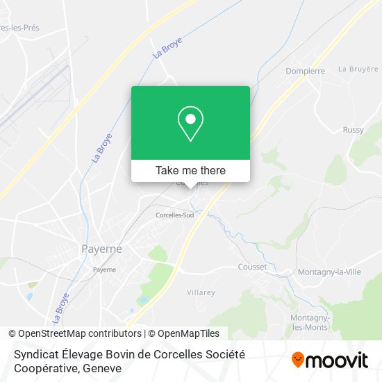 Syndicat Élevage Bovin de Corcelles Société Coopérative map