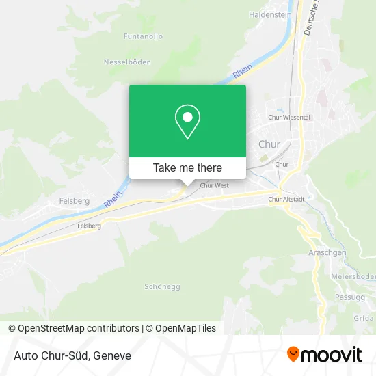Auto Chur-Süd map