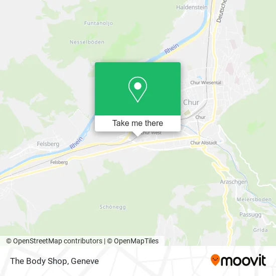 The Body Shop map