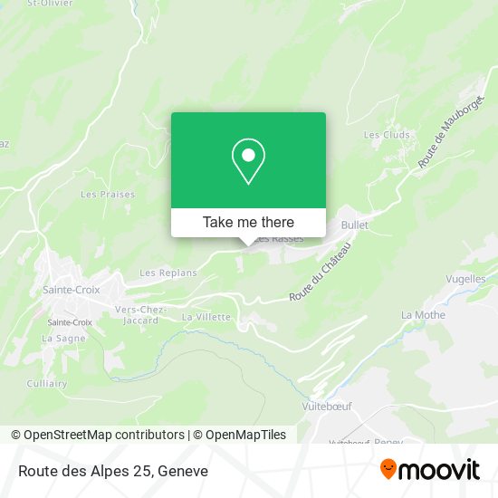 Route des Alpes 25 map