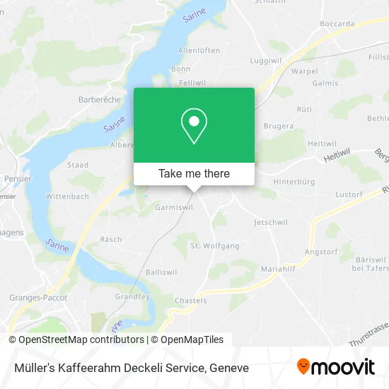 Müller's Kaffeerahm Deckeli Service map