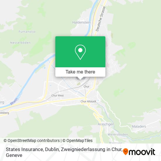 States Insurance, Dublin, Zweigniederlassung in Chur map