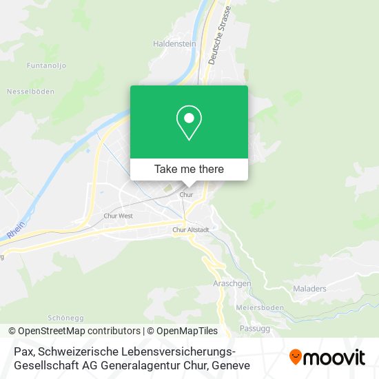 Pax, Schweizerische Lebensversicherungs-Gesellschaft AG Generalagentur Chur map