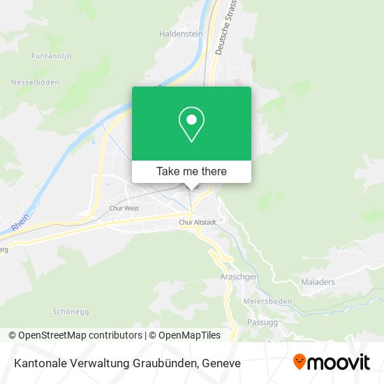 Kantonale Verwaltung Graubünden map