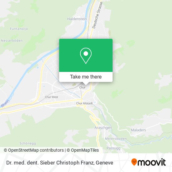 Dr. med. dent. Sieber Christoph Franz map