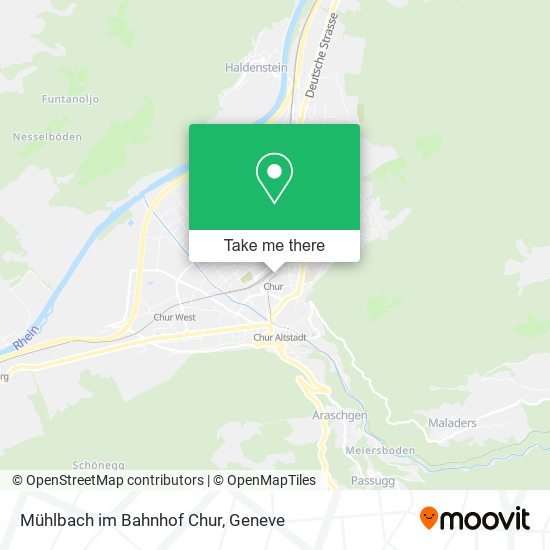Mühlbach im Bahnhof Chur map