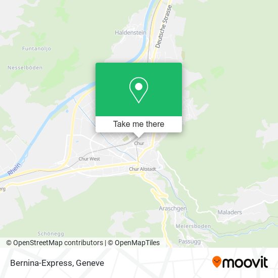 Bernina-Express map