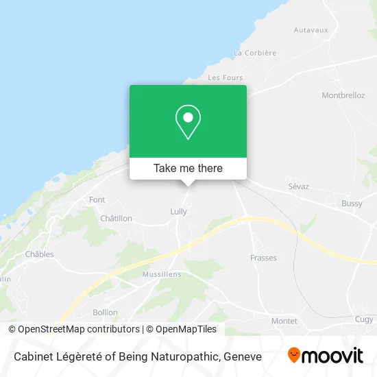 Cabinet Légèreté of Being Naturopathic map