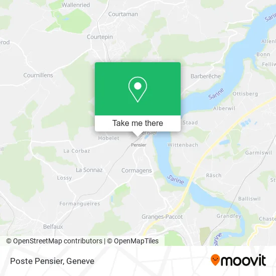 Poste Pensier map