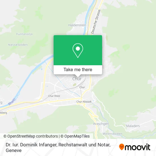 Dr. Iur. Dominik Infanger, Rechstanwalt und Notar map