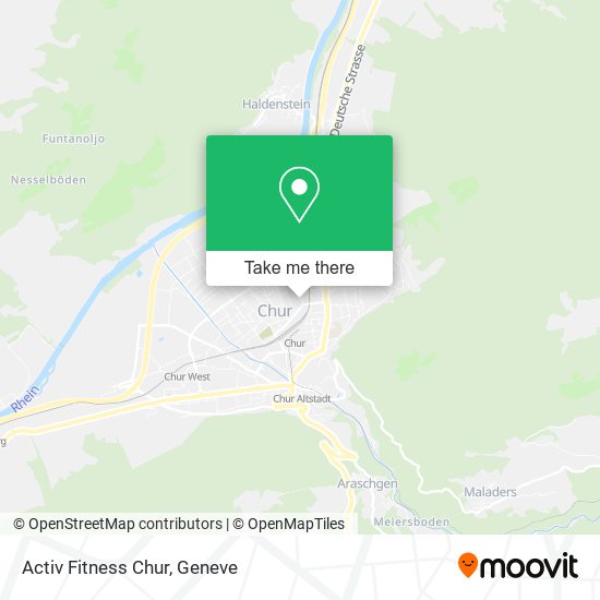 Activ Fitness Chur map