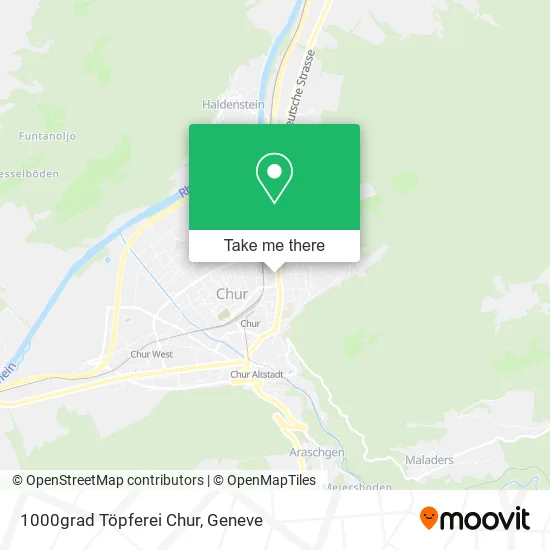 1000grad Töpferei Chur map