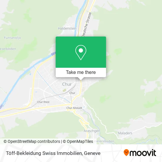 Töff-Bekleidung Swiss Immobilien map
