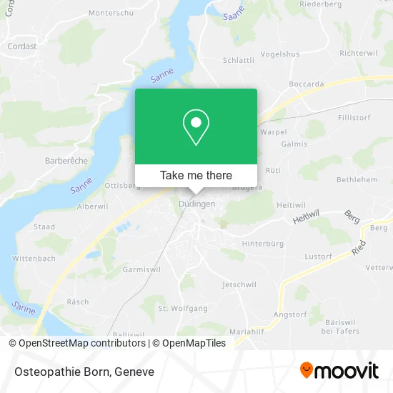 Osteopathie Born map