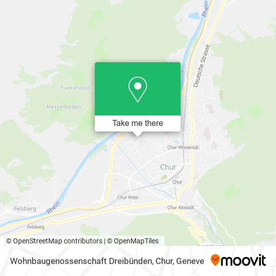 Wohnbaugenossenschaft Dreibünden, Chur map