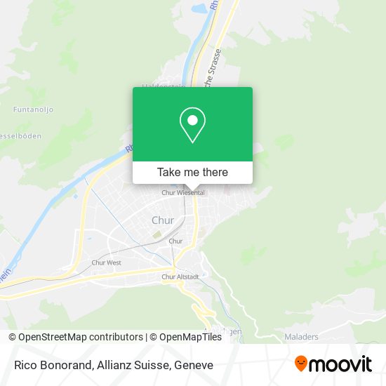 Rico Bonorand, Allianz Suisse map