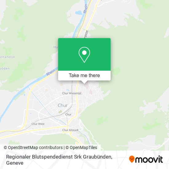 Regionaler Blutspendedienst Srk Graubünden map