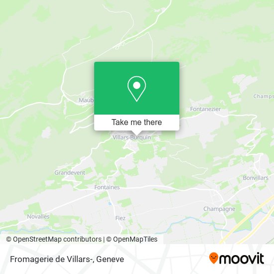 Fromagerie de Villars- map
