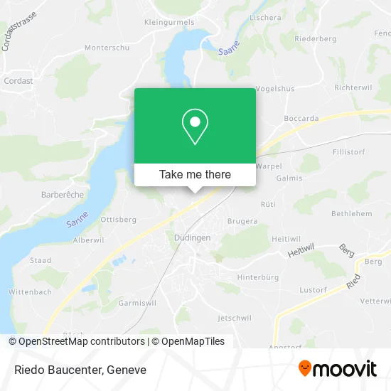 Riedo Baucenter map