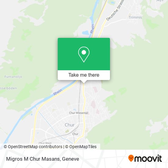 Migros M Chur Masans map