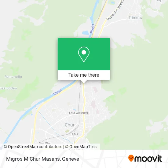 Migros M Chur Masans map