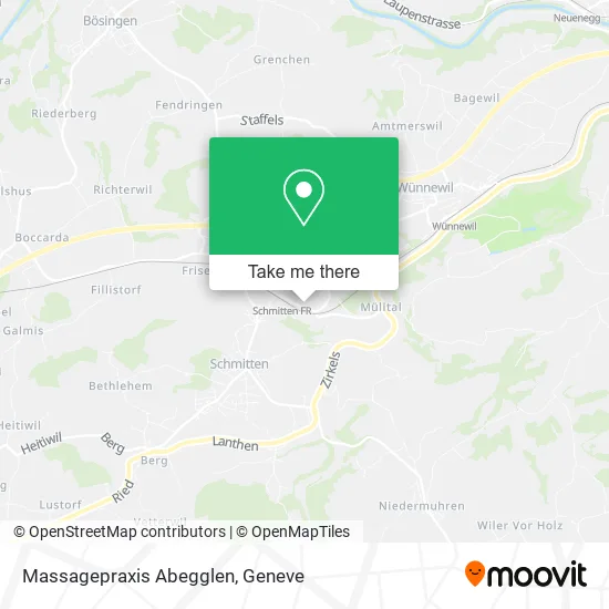Massagepraxis Abegglen map
