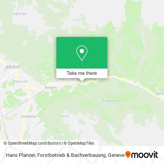 Hans Planzer, Forstbetrieb & Bachverbauung map
