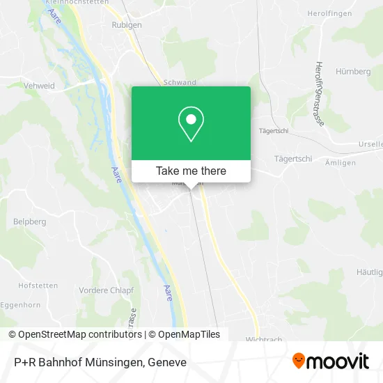 P+R Bahnhof Münsingen map